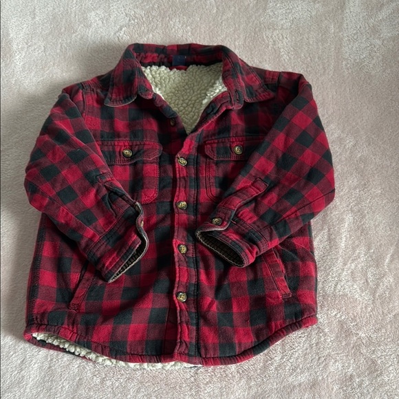 Plaid GAP Sherpa-Lined Jacket Size 4 - Picture 1 of 3